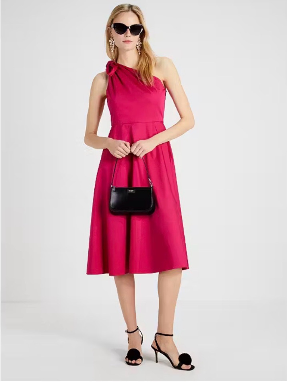 💖 **Kate Spade One-Shoulder Midi Dress – Bold, Elegant & Unforgettable** 💖